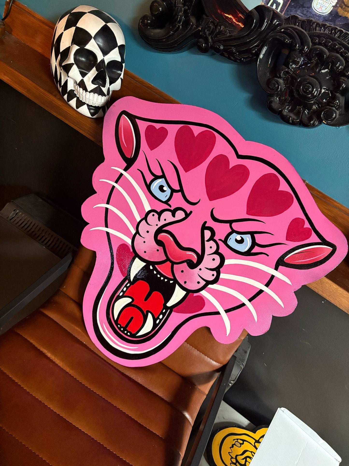 Traditional Pink Panther Painting - Original Renegade
