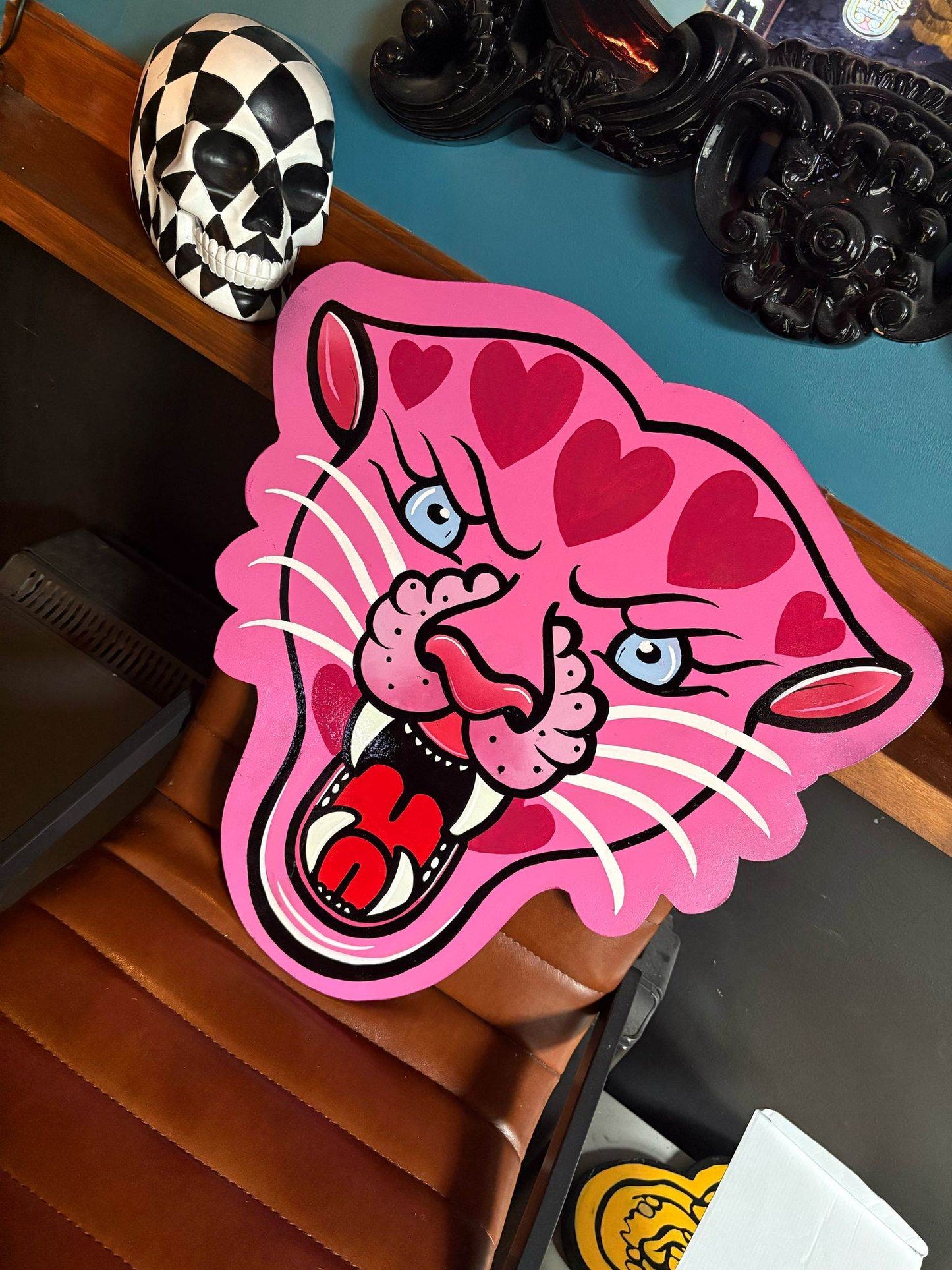 Traditional Pink Panther Painting - Original Renegade