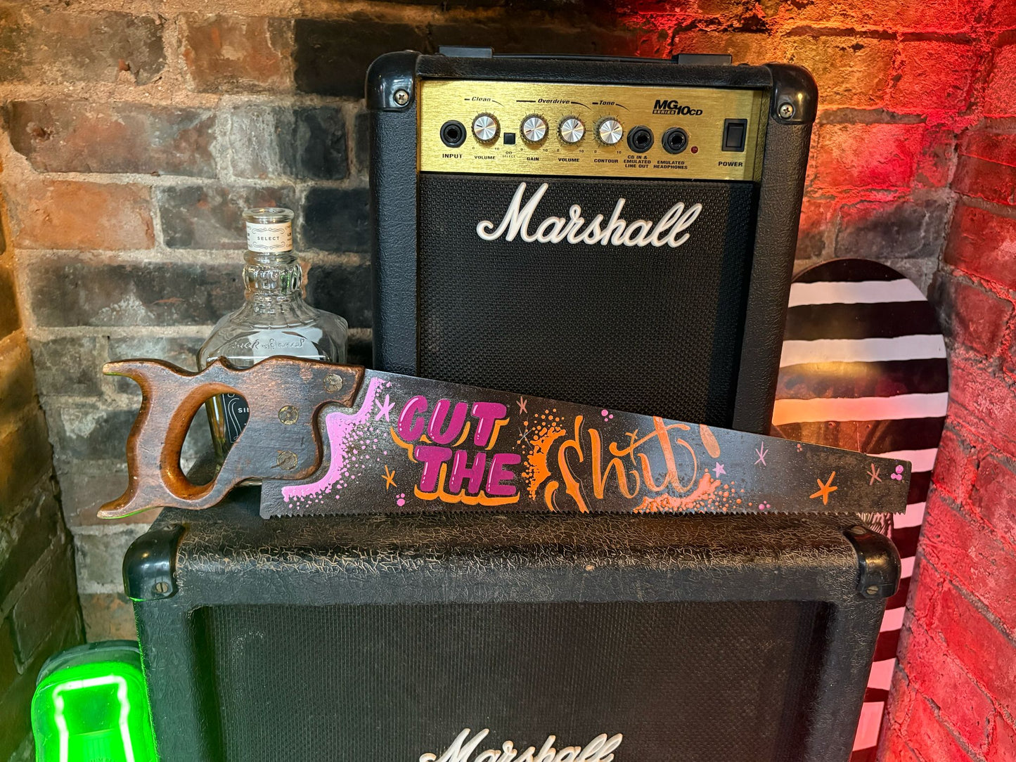 Cut The Sh*t! | Hand Painted Vintage Saw