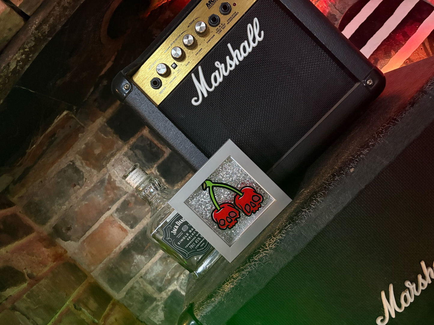 Small Skull Cherry Frame| Hand Made and Hand Painted