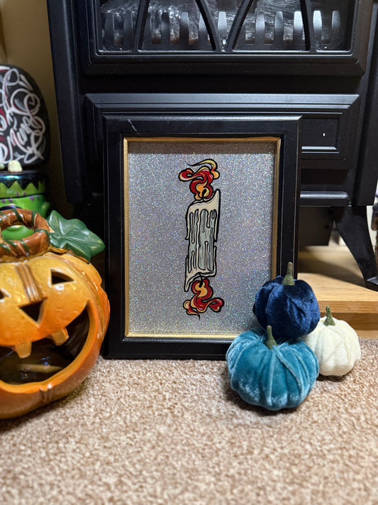 Burning at Both Ends | Reverse Glass Painting