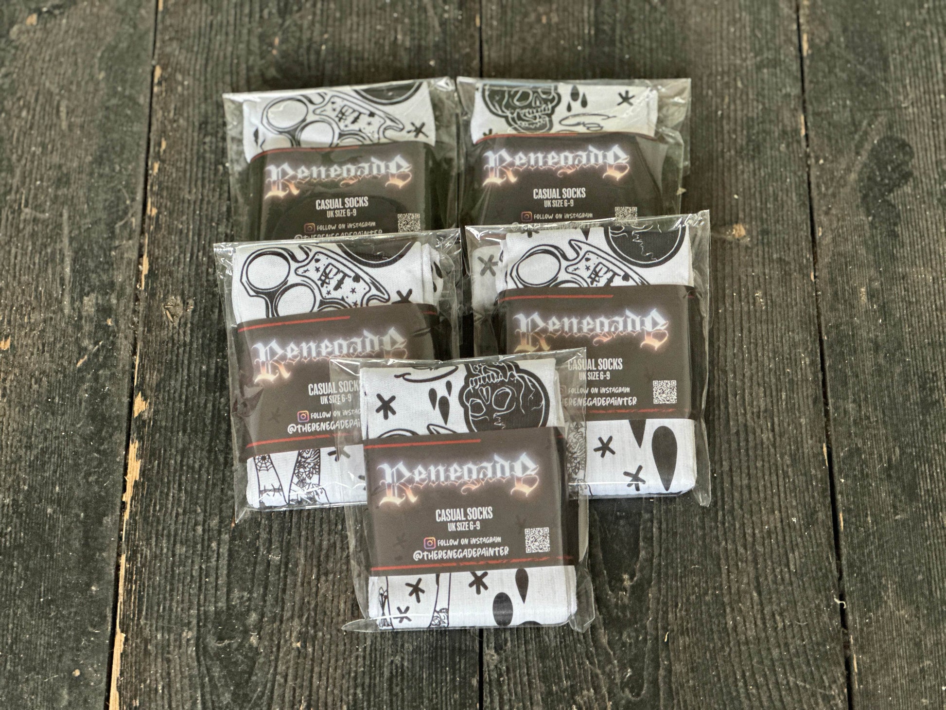 Flash Sheet Print Socks - Original Renegade