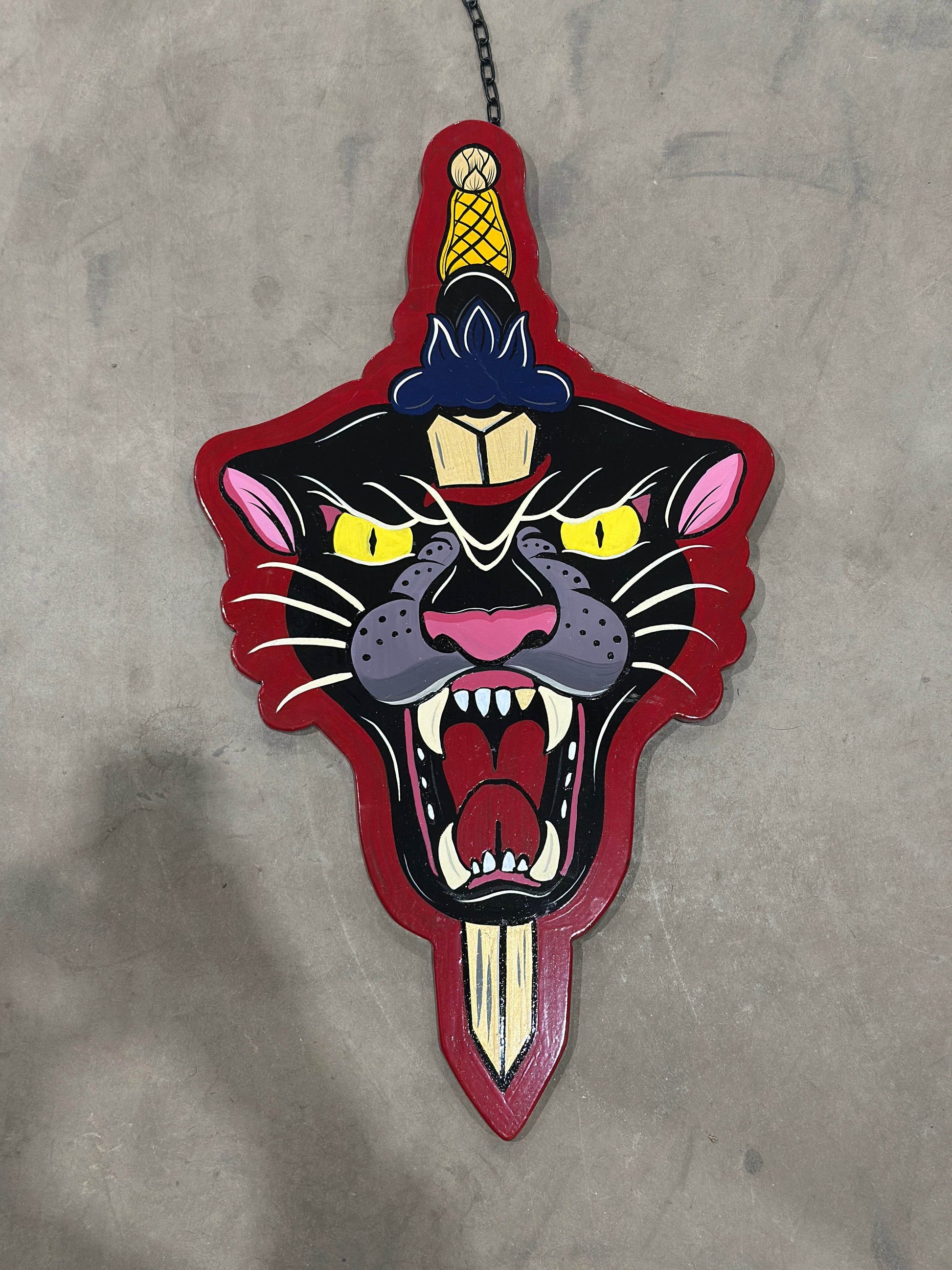 Traditional Panther & Dagger Painting - Original Renegade