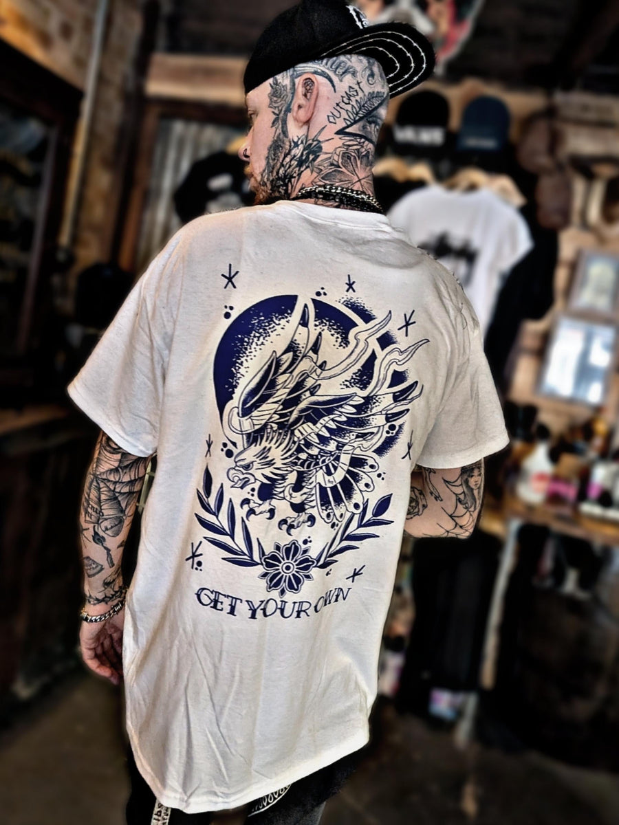 Old School Eagle graphic tee lifestyle product photo - Original Renegade