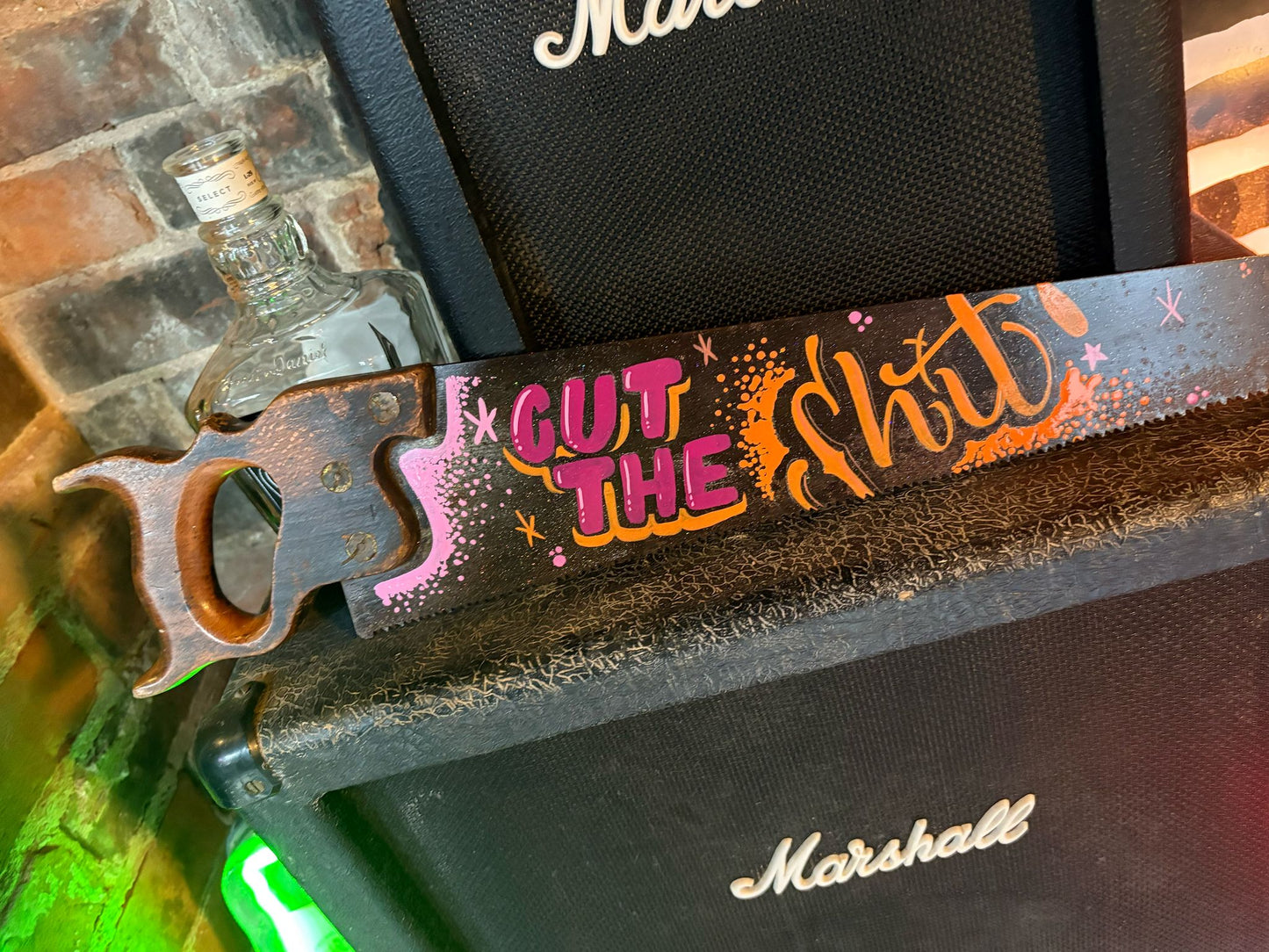 Cut The Sh*t! | Hand Painted Vintage Saw