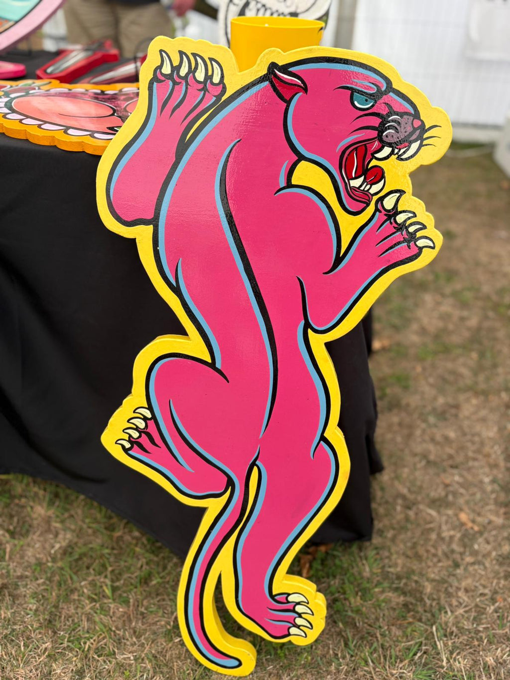 Climbing Pink Panther Painting