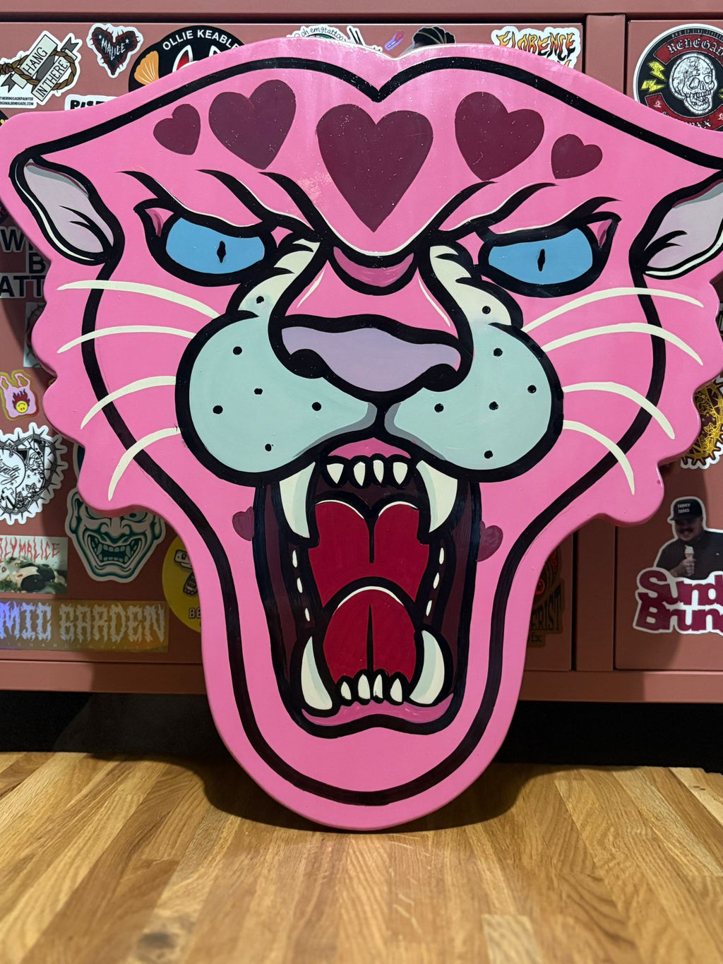 Heart Pink Panther Painting