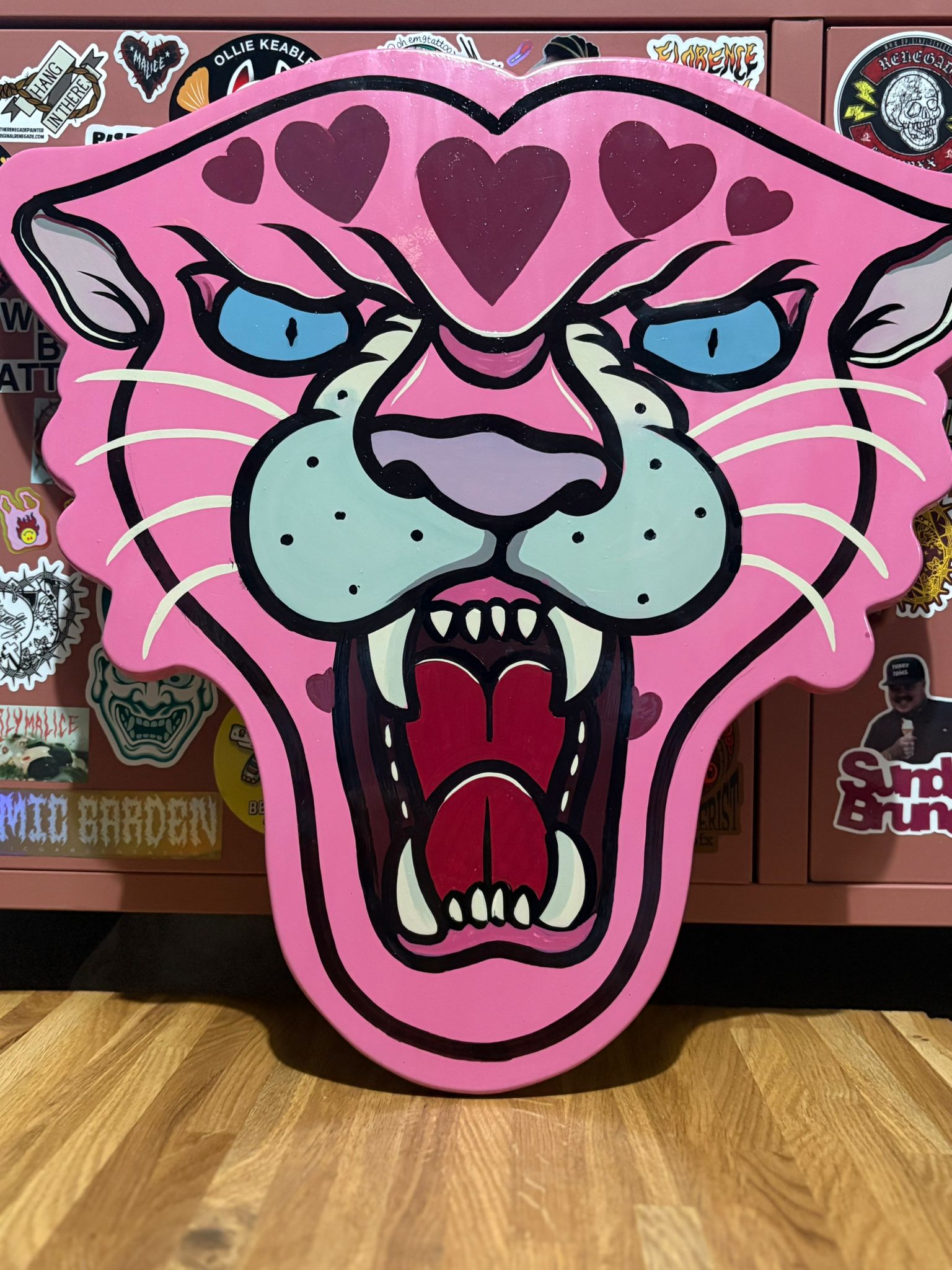 Heart Pink Panther Painting