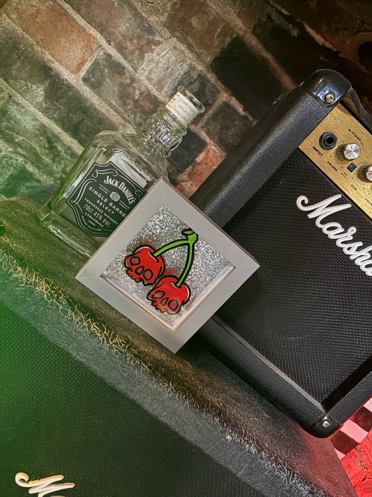 Small Skull Cherry Frame| Hand Made and Hand Painted - Original Renegade