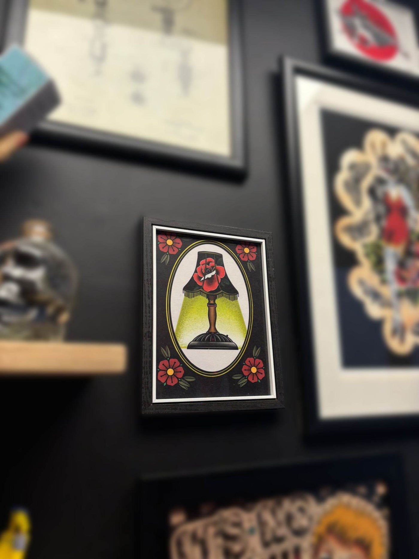 Traditional lamp tattoo flash print - Original Renegade