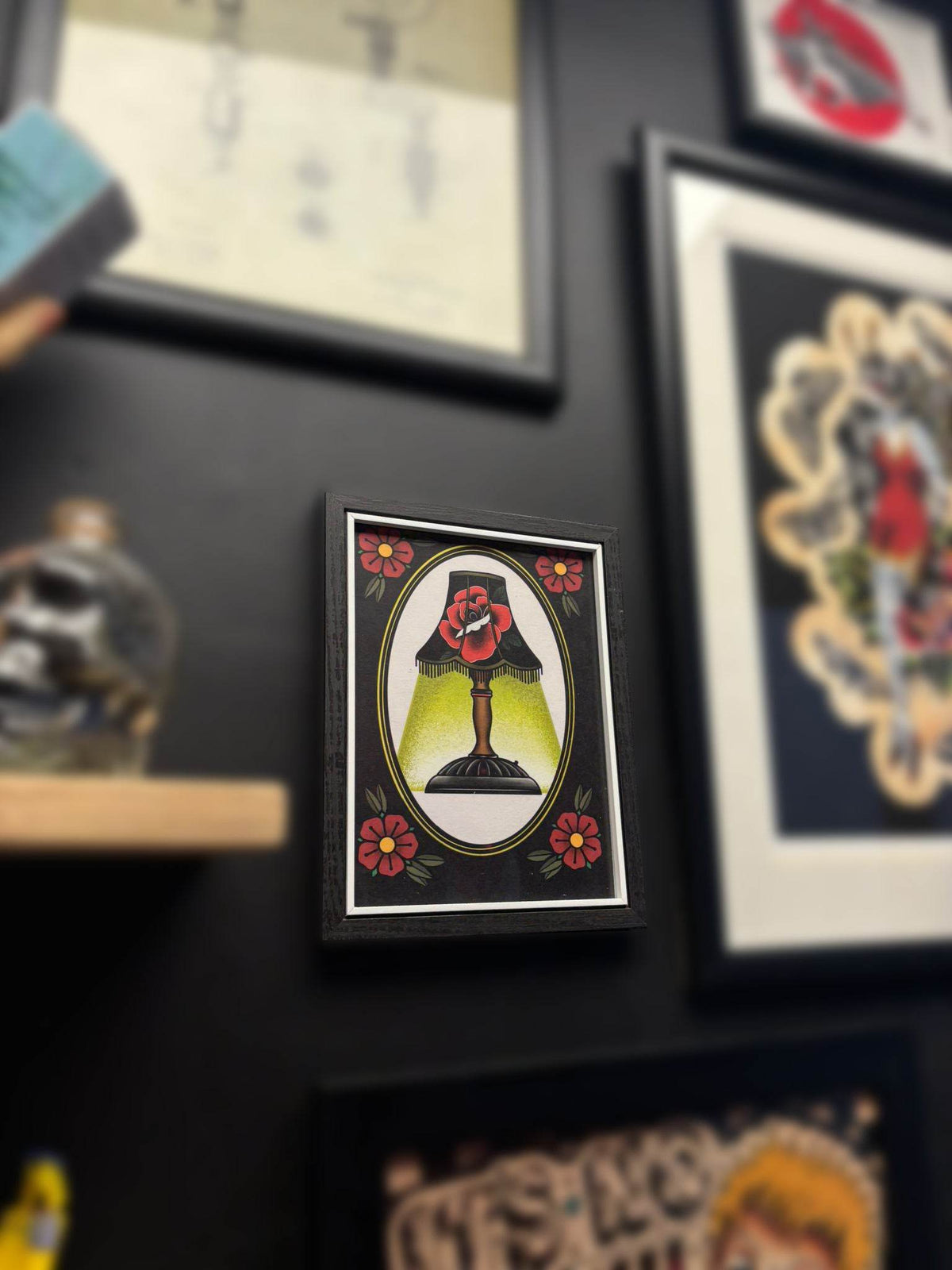 Traditional lamp tattoo flash print - Original Renegade