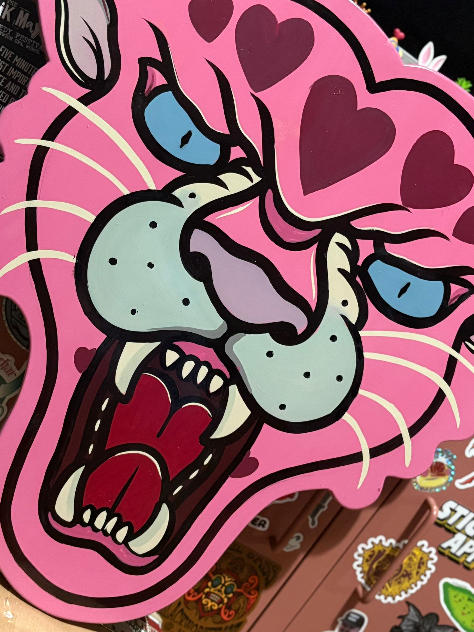 Heart Pink Panther Painting