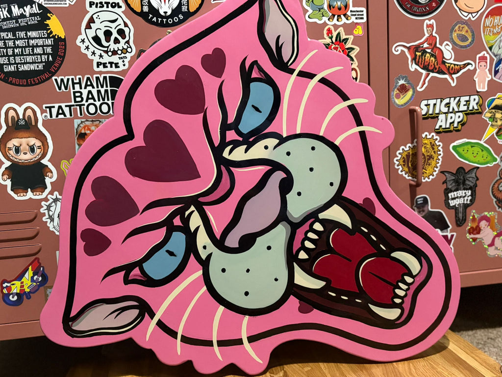 Heart Pink Panther Painting