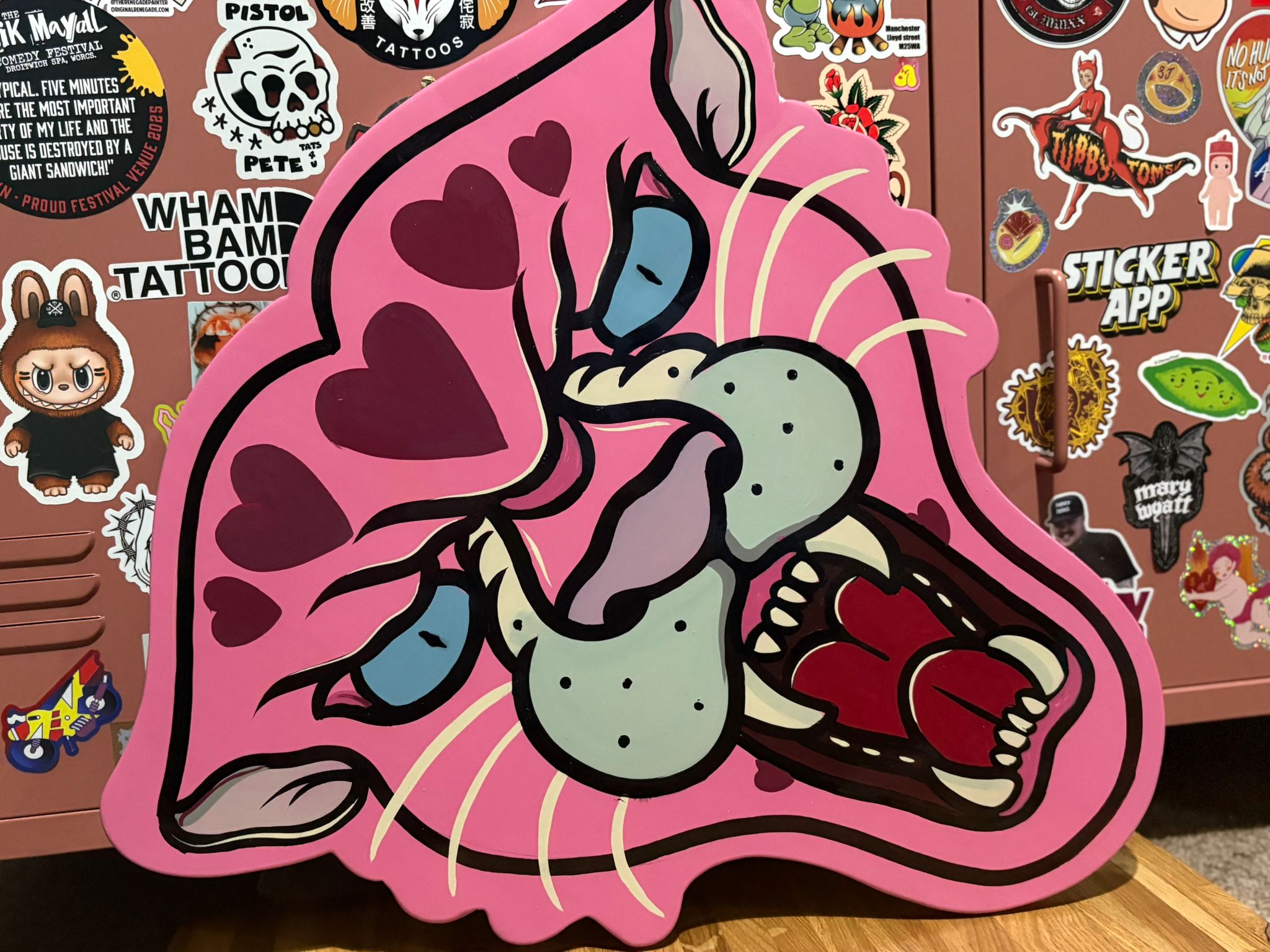 Heart Pink Panther Painting
