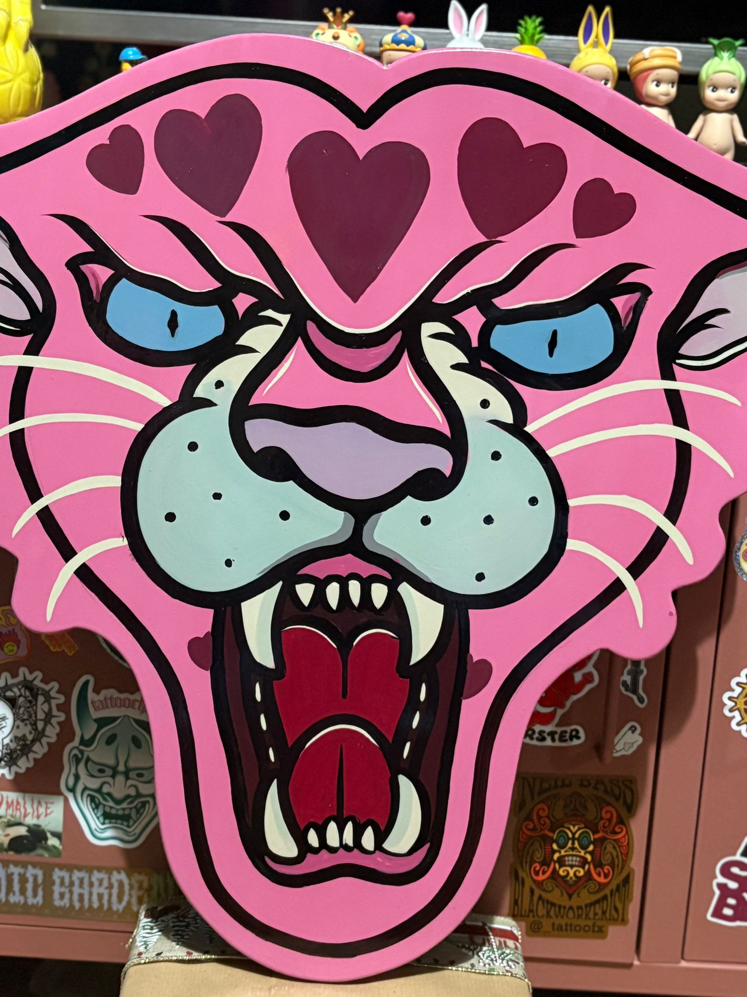 Heart Pink Panther Painting