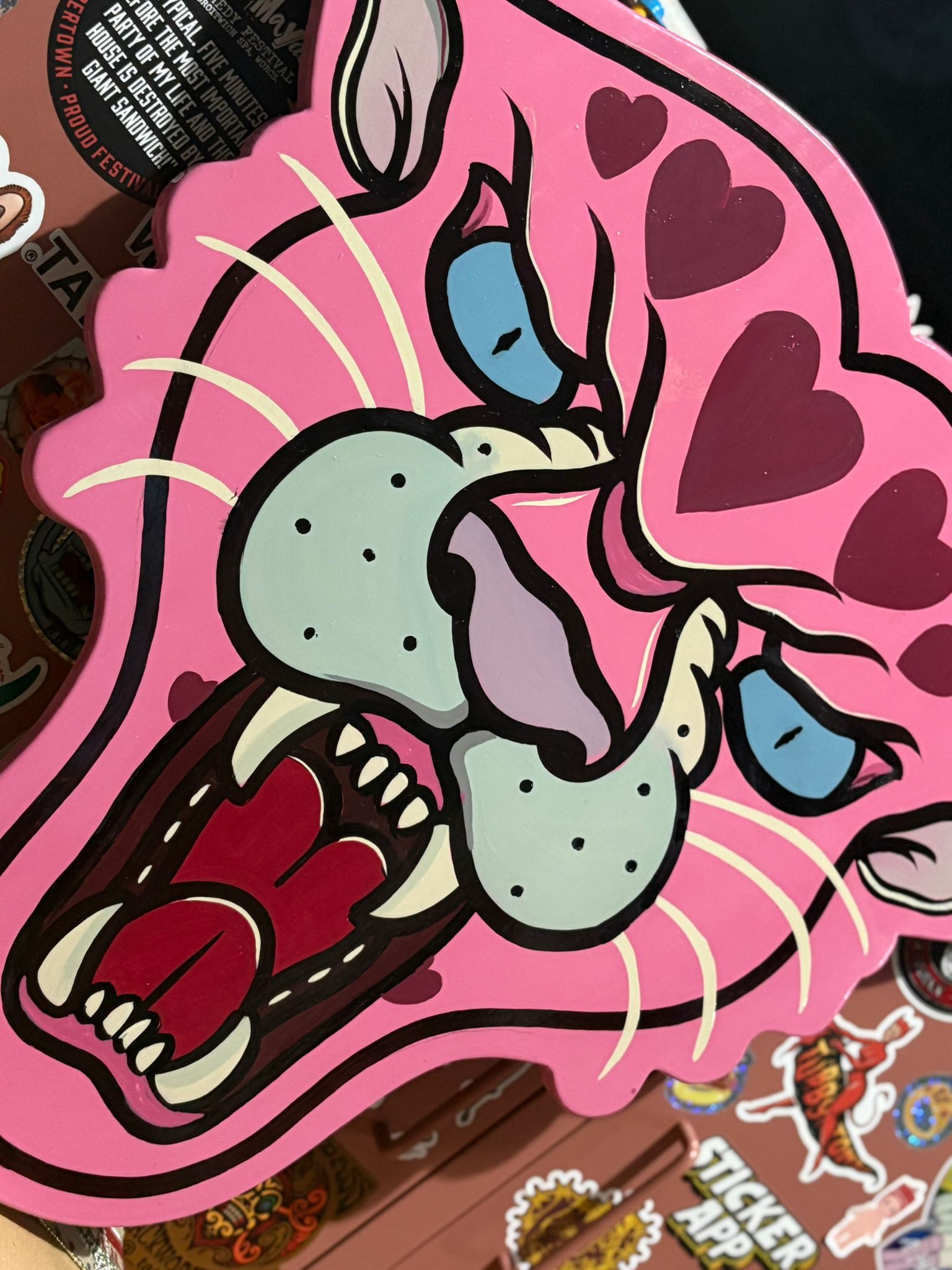 Heart Pink Panther Painting