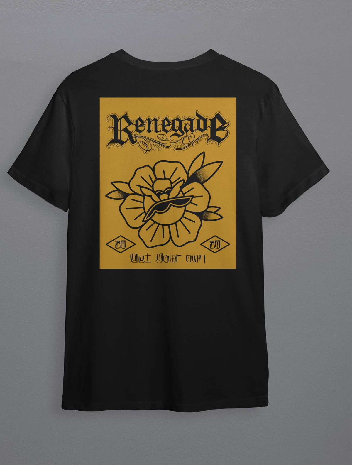 Classic Rose graphic tee back print - Original Renegade