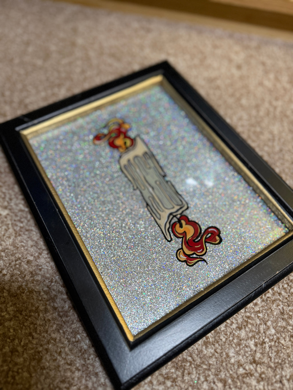 Burning at Both Ends | Reverse Glass Painting