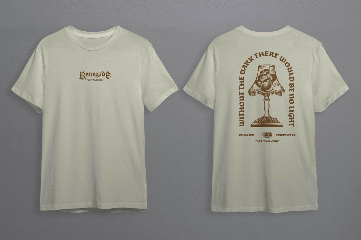 Without The Dark natural heavyweight graphic T-shirt with original front and back prints