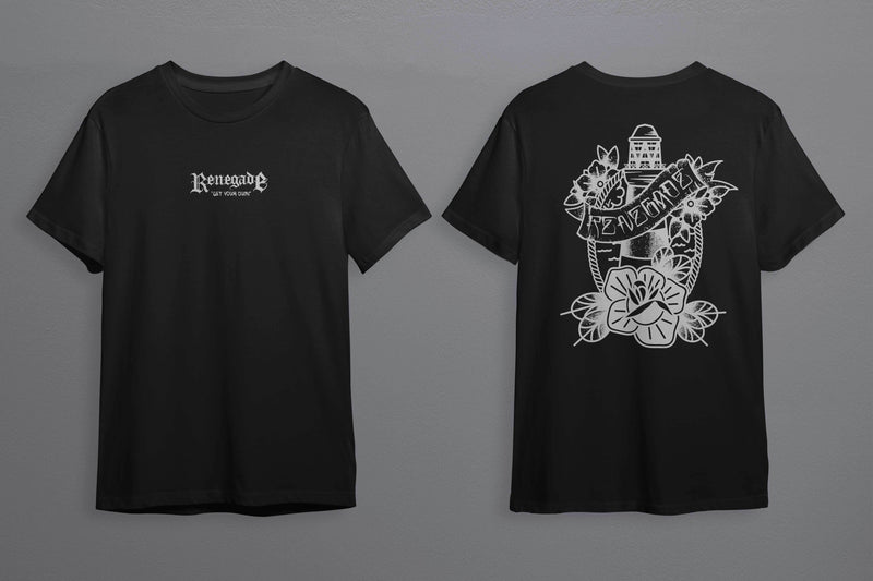 Lighthouse graphic tee front and back product mockup - Original Renegade