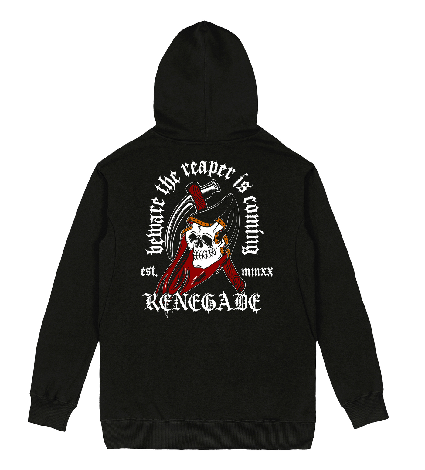 Tattoo graphic hoodie back print product photo - Original Renegade