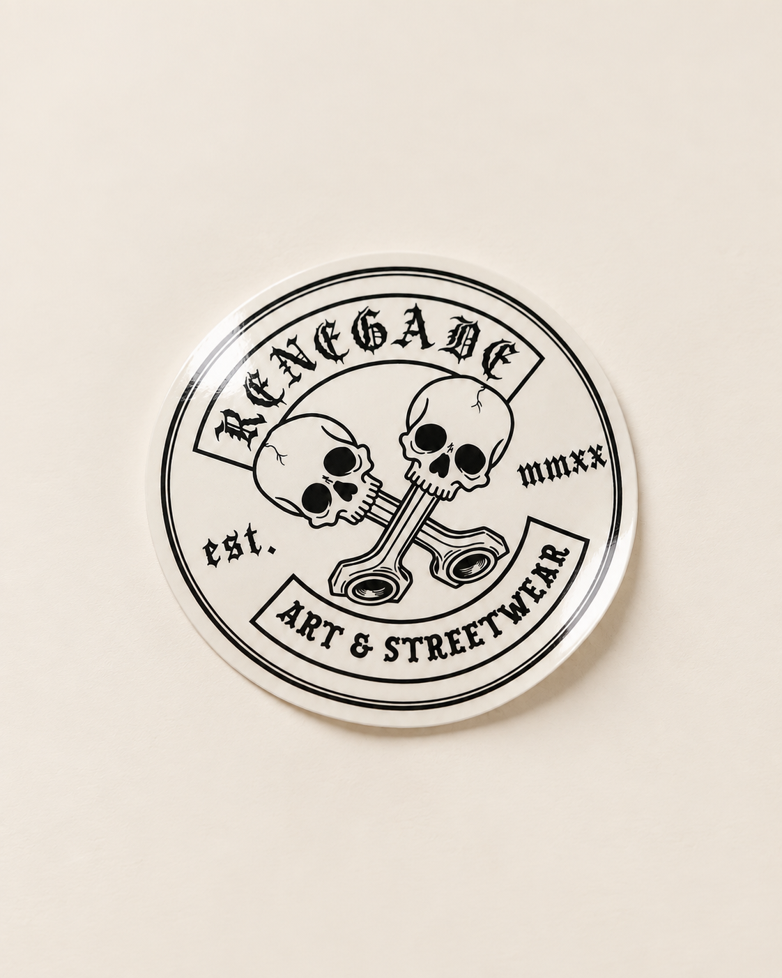 Renegade Round Logo Decal featuring the circular Original Renegade mark.