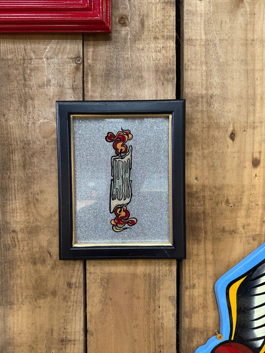 Burning at Both Ends | Reverse Glass Painting§ - Original Renegade