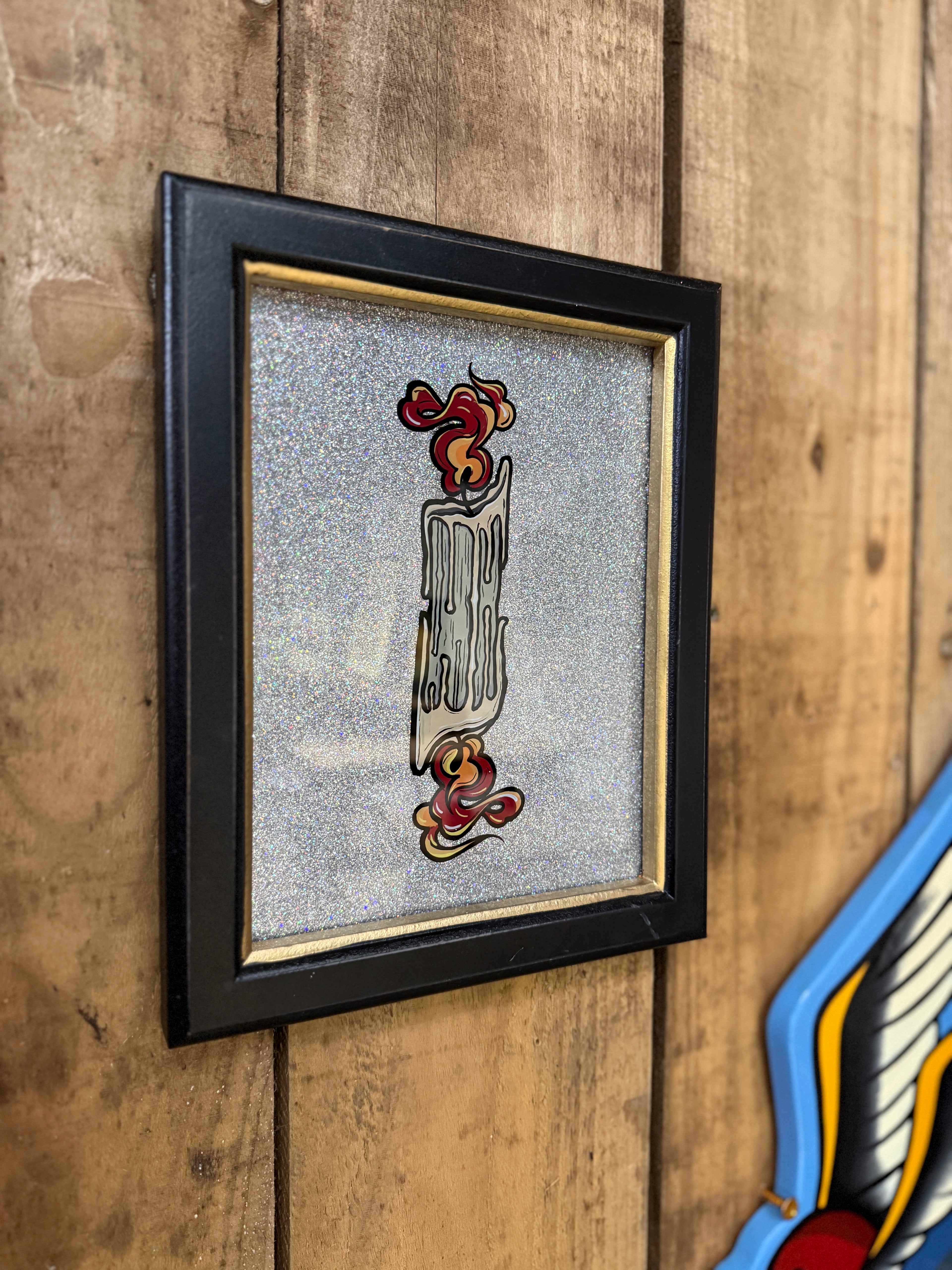 Burning at Both Ends | Reverse Glass Painting