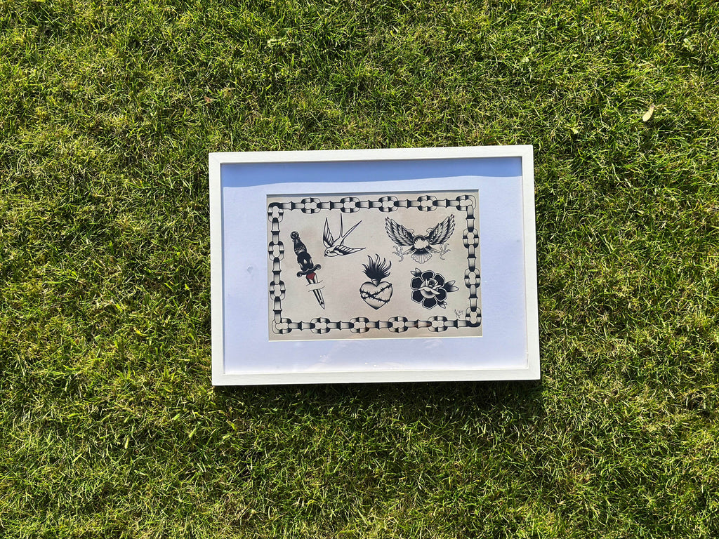 Traditional Tattoo Flash Sheet - Original Renegade