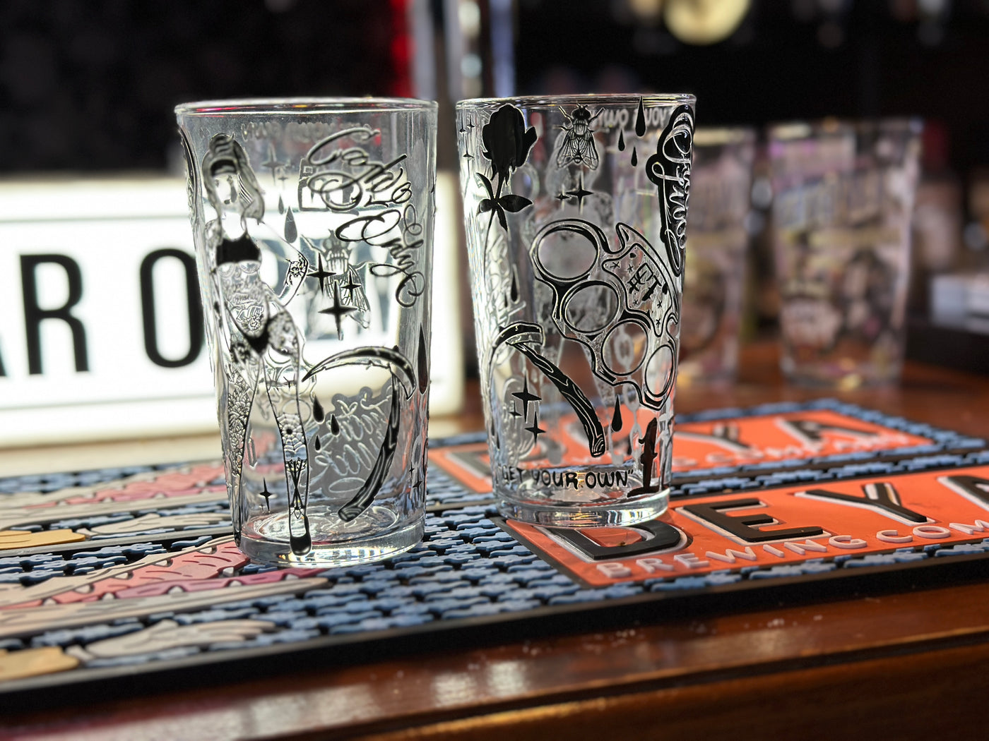 F**ck Luck pint glass — product photo, Original Renegade