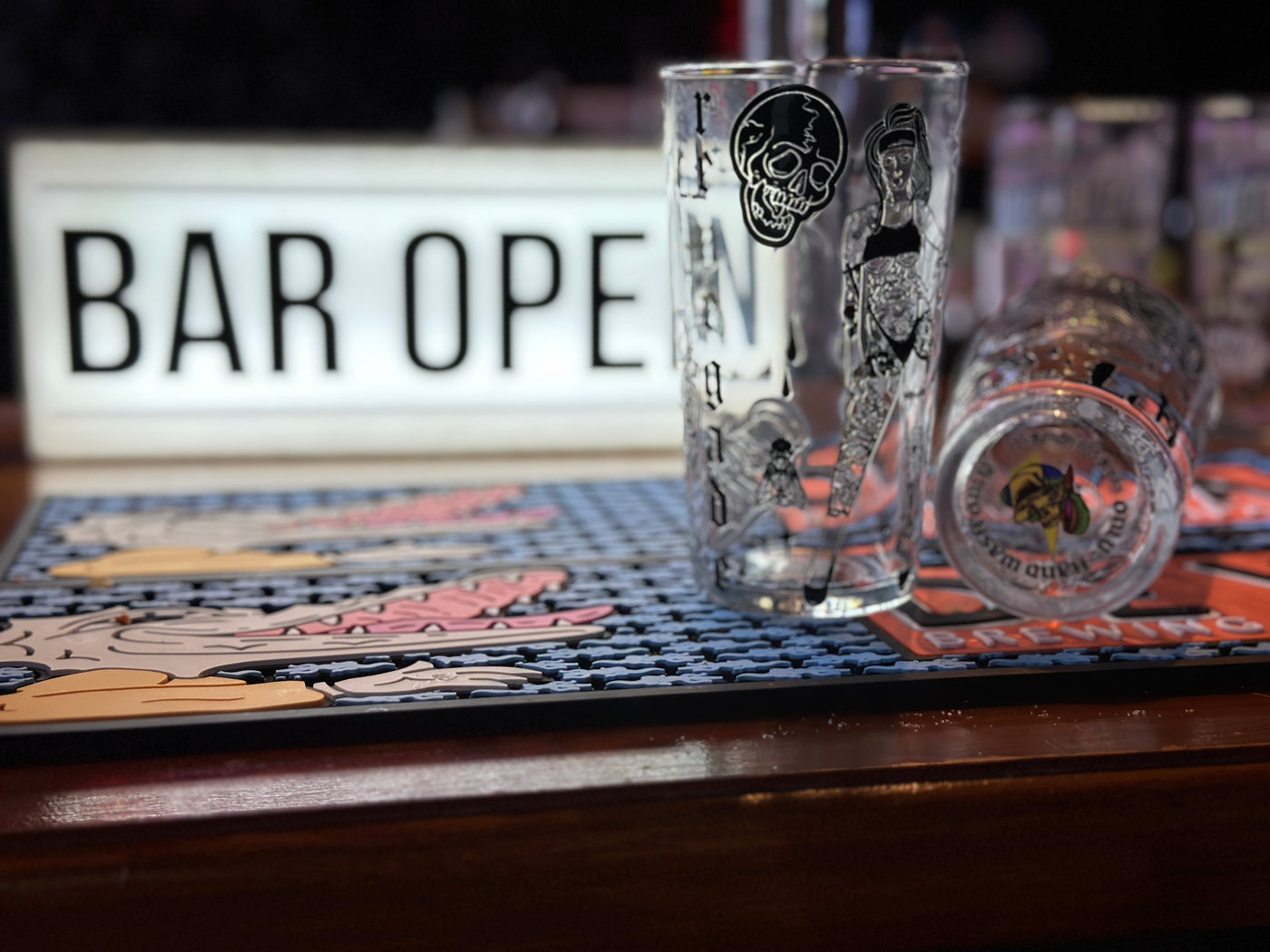 F**ck Luck pint glass — print detail, Original Renegade