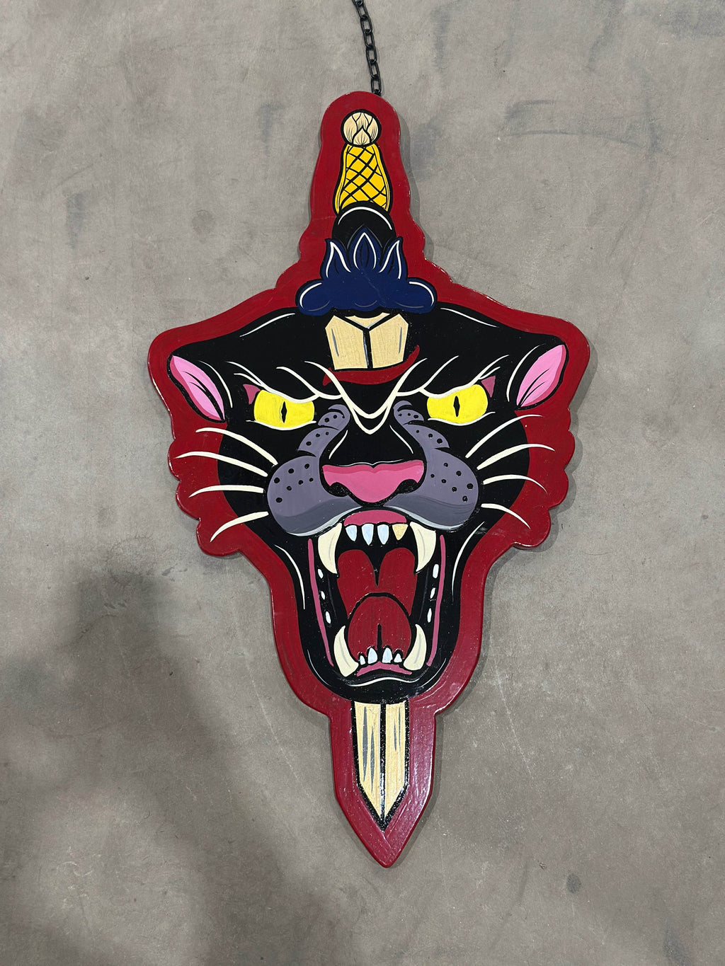 Traditional Panther & Dagger Painting - Original Renegade