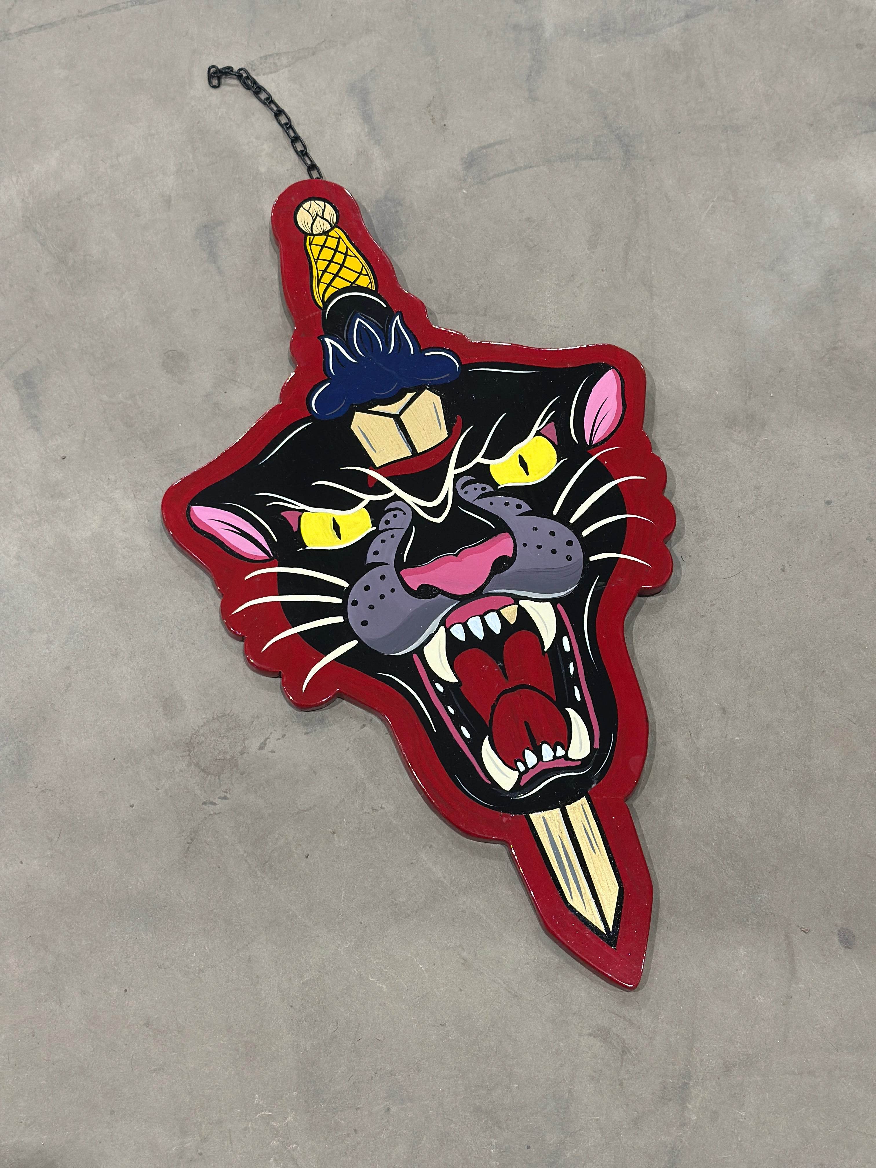 Traditional Panther & Dagger Painting - Original Renegade