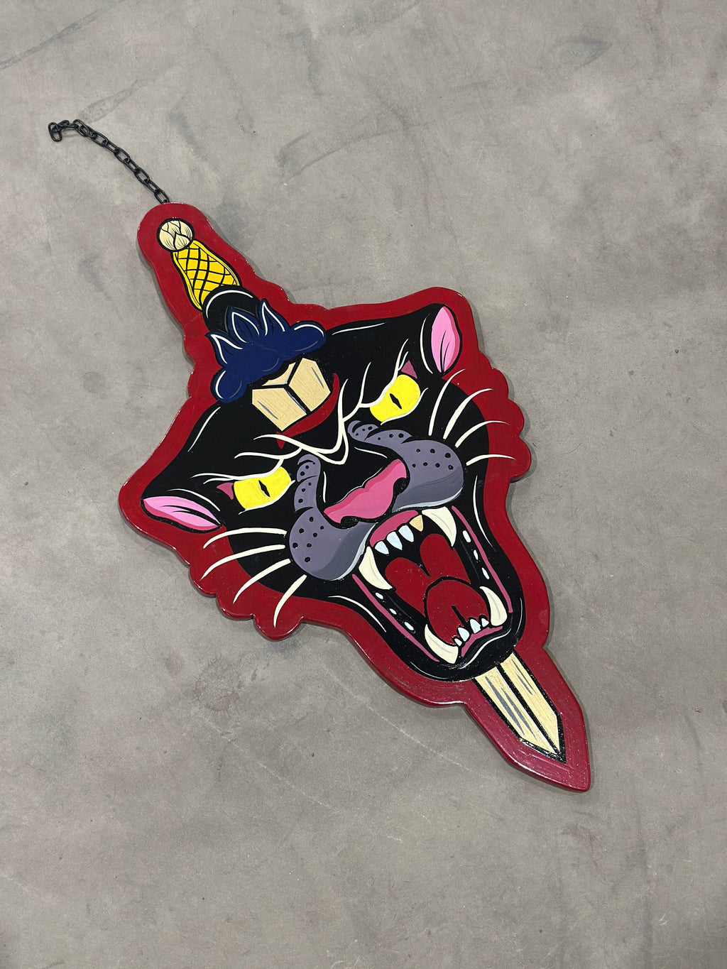 Traditional Panther & Dagger Painting - Original Renegade