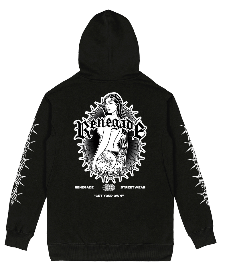 Graphic hoodie back print mockup - Original Renegade
