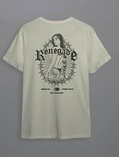 Black graphic tee back print product photo - Original Renegade