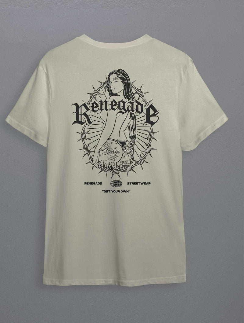 Black graphic tee back print product photo - Original Renegade