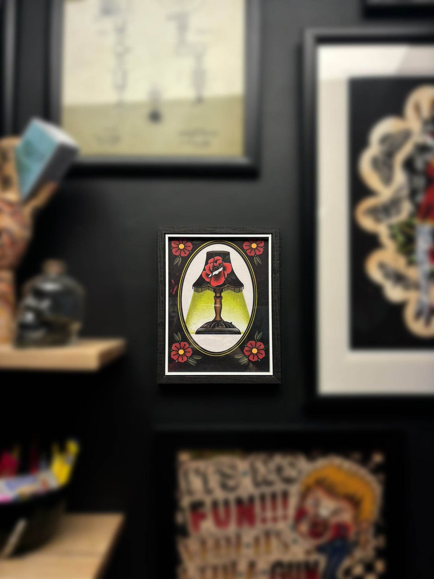 Traditional lamp tattoo flash print — alternate angle, Original Renegade
