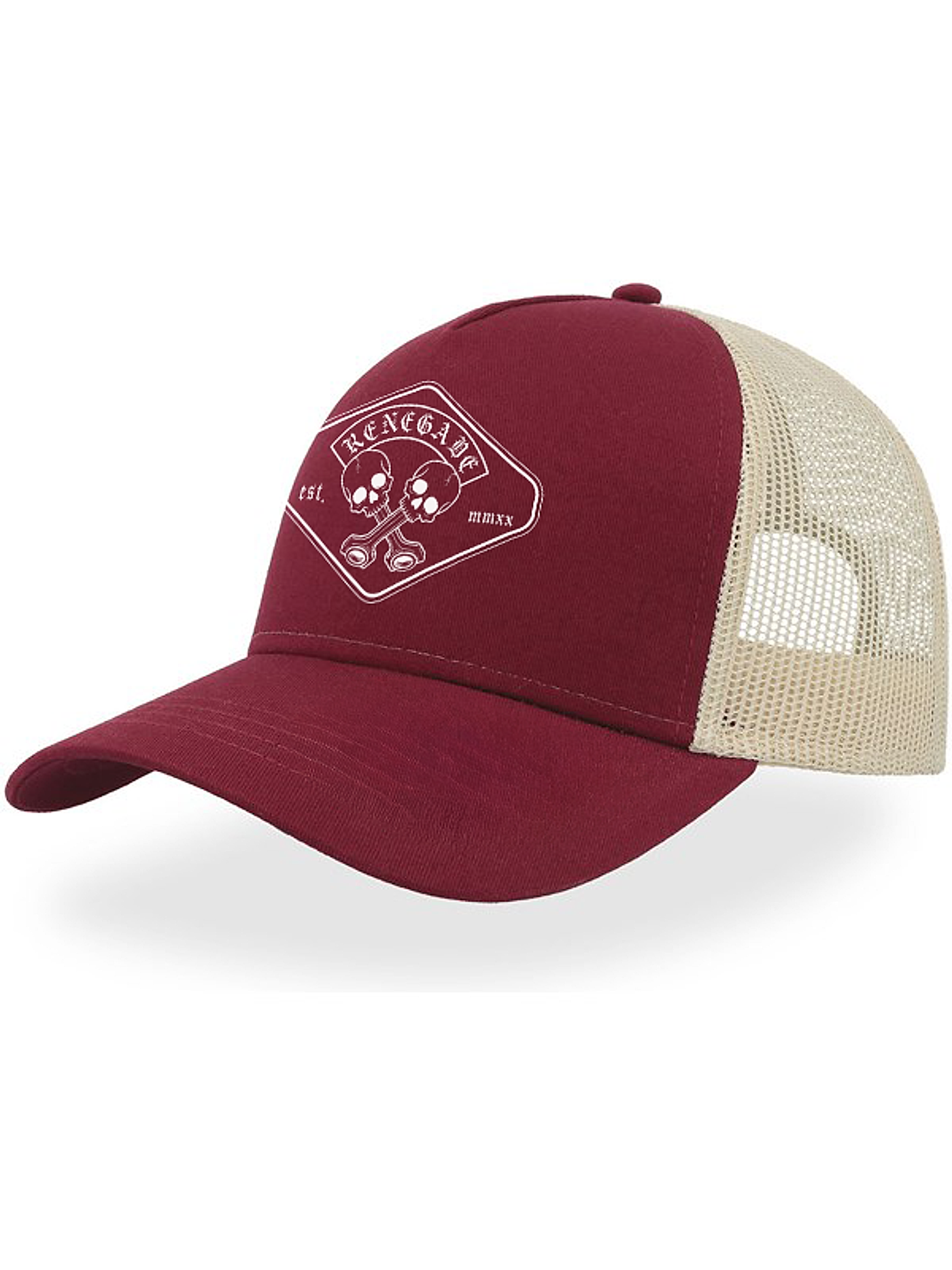 Renegade Motel Key trucker cap burgundy product photo - Original Renegade