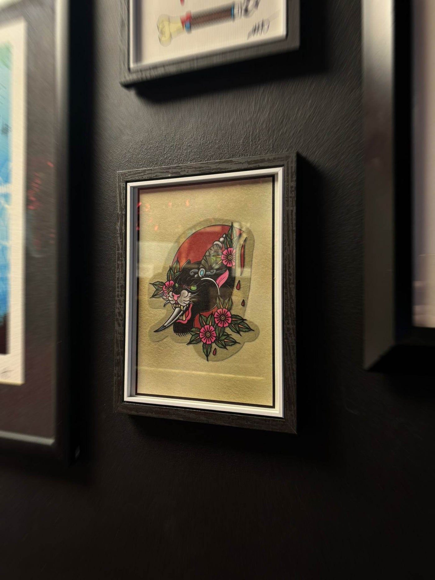 Traditional panther tattoo flash print - Original Renegade