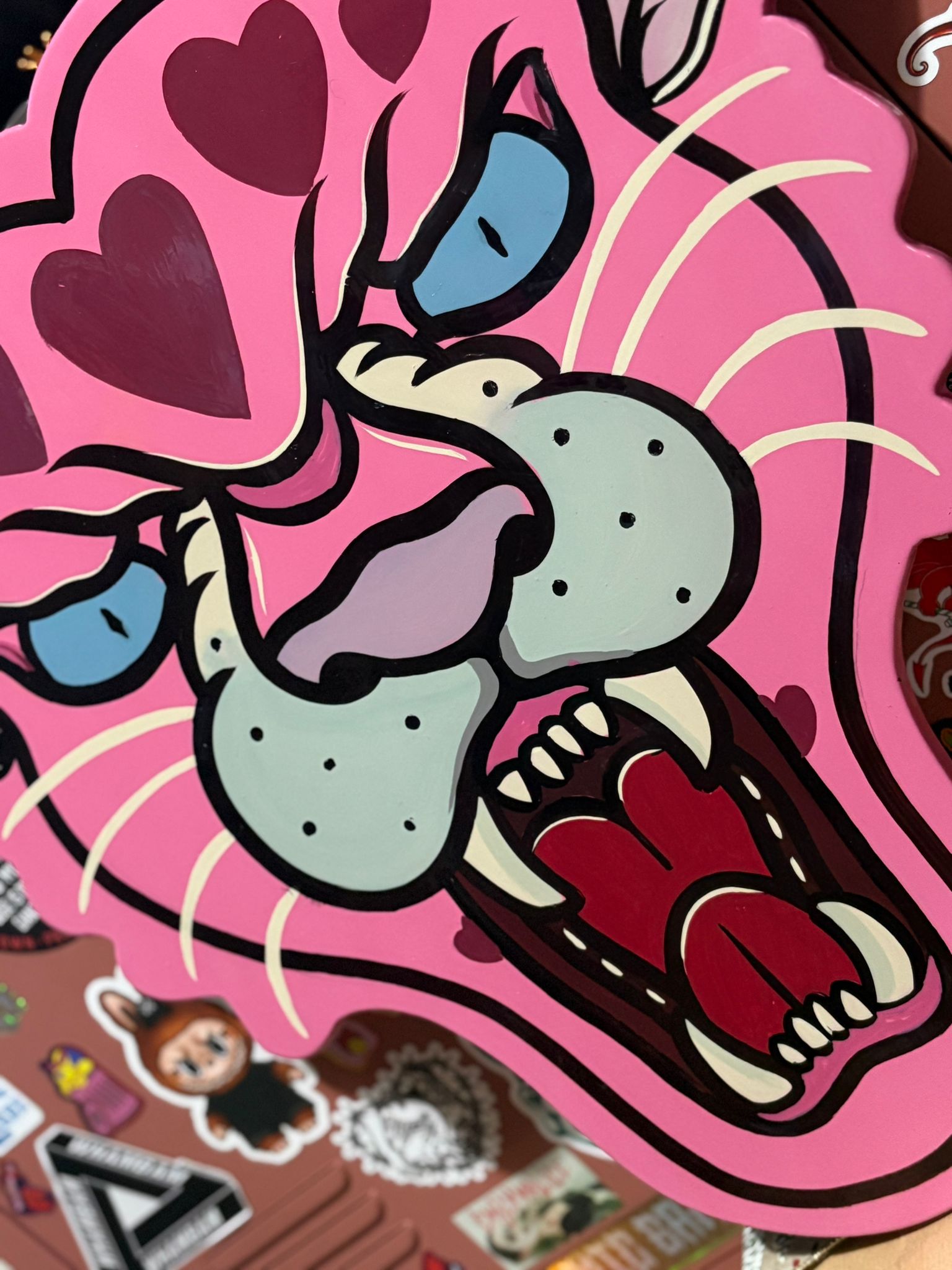 Heart Pink Panther Painting