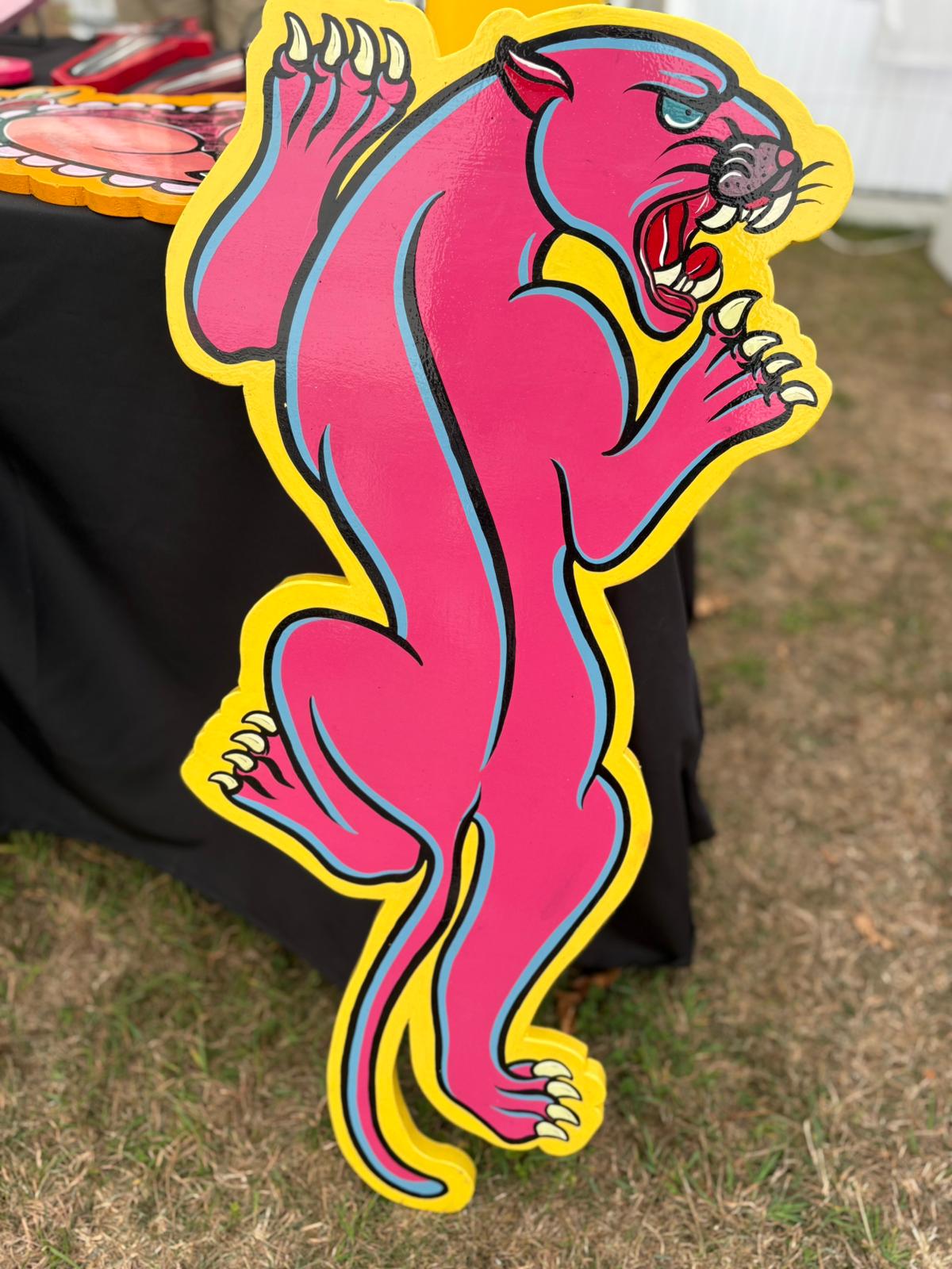 Climbing Pink Panther Painting