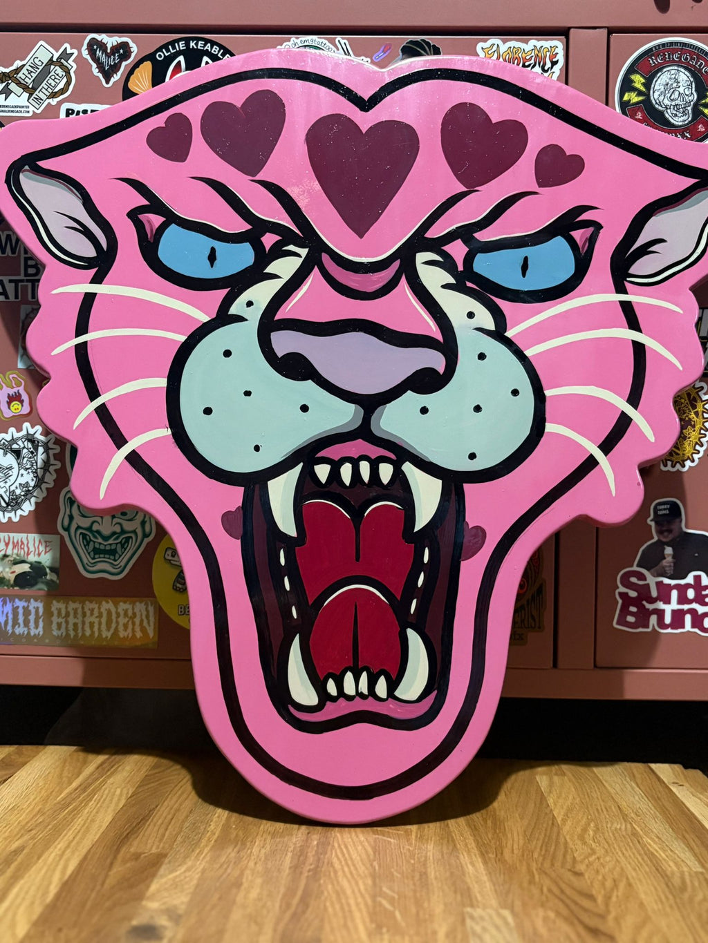 Heart Pink Panther Painting