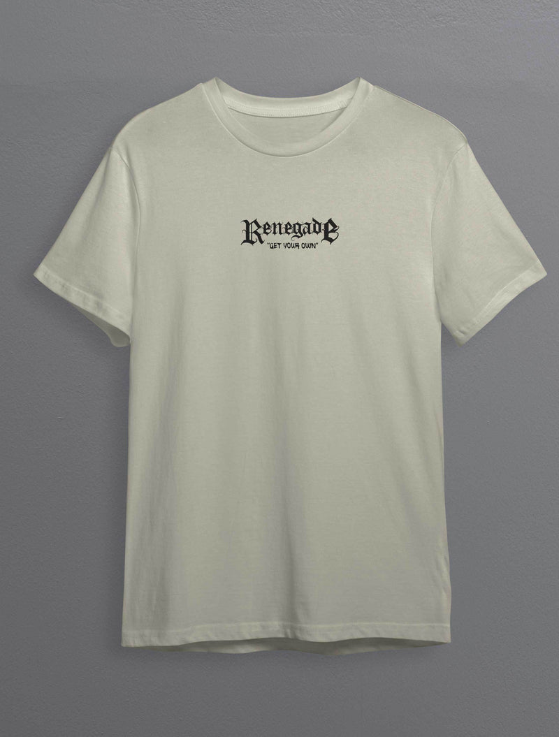 Black graphic tee front print product photo - Original Renegade