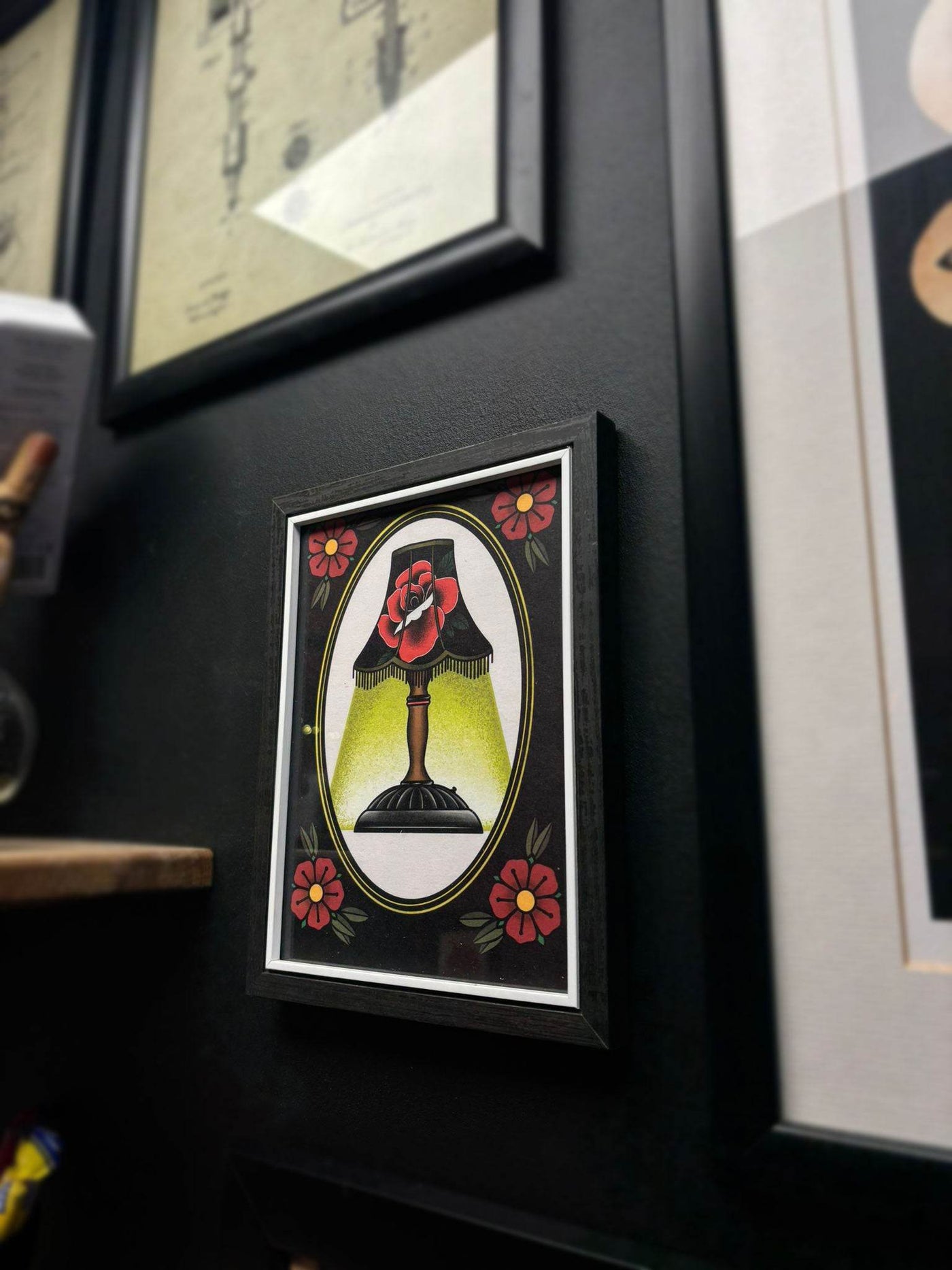 Traditional lamp tattoo flash print — artwork close-up, Original Renegade