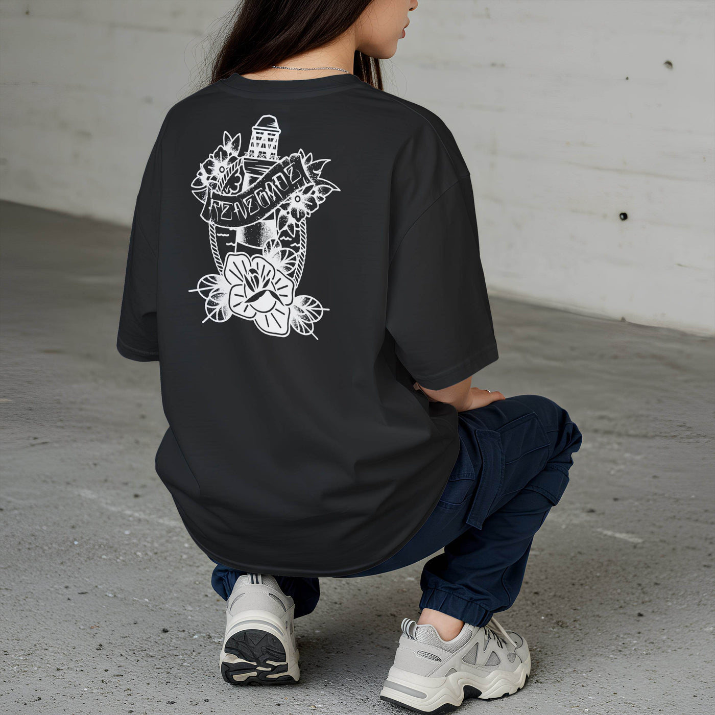 Lighthouse graphic tee female model fit photo - Original Renegade