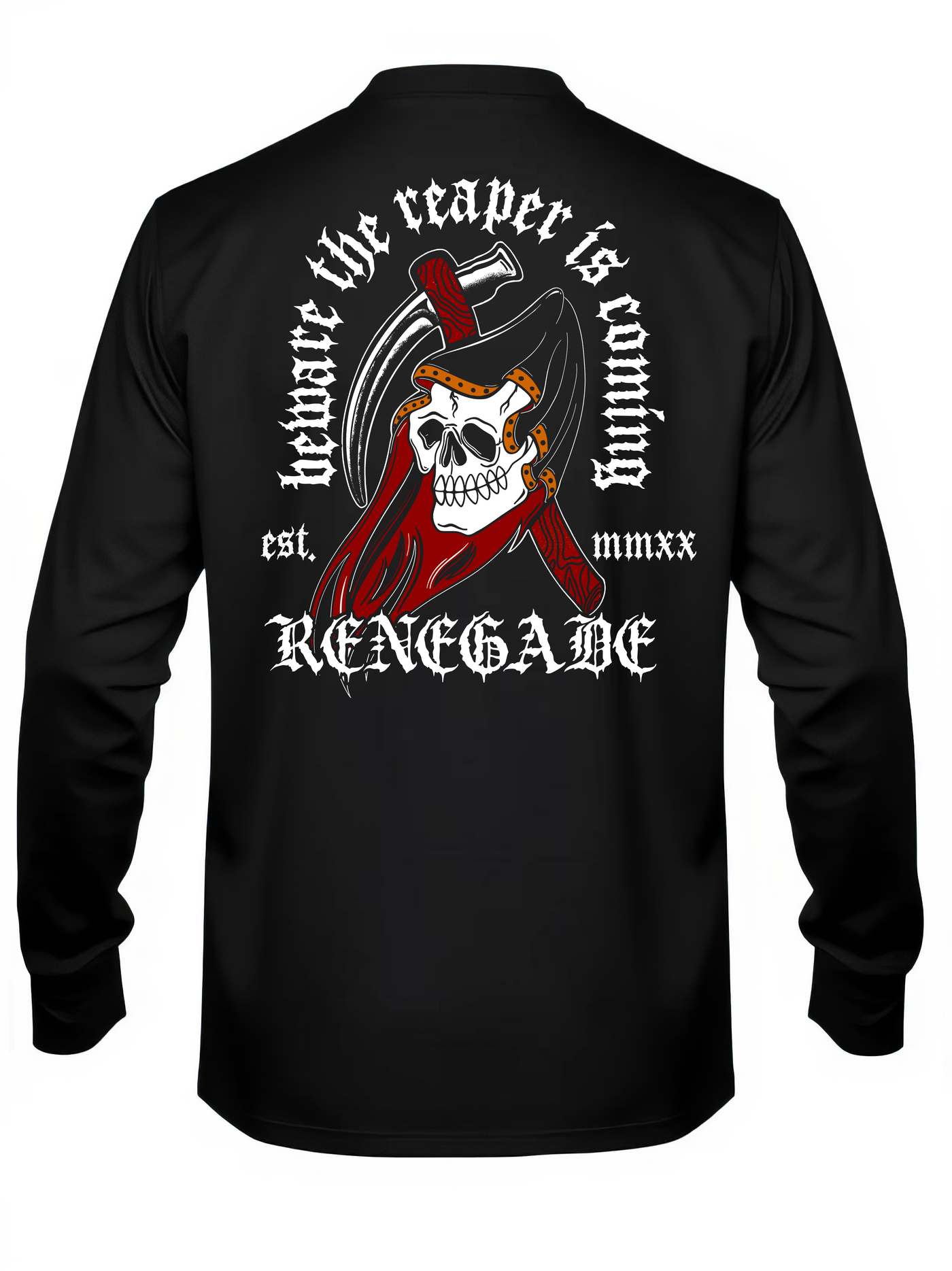 The Reaper long sleeve graphic tee back print - Original Renegade