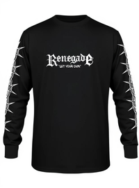 Trouble long sleeve graphic tee front print - Original Renegade