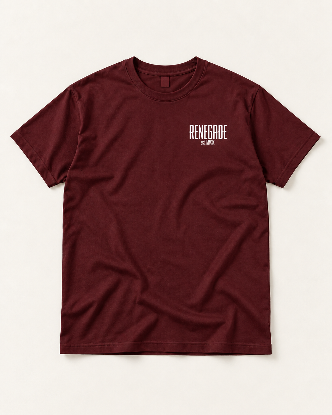 Ride the Storm Ship & Rose Tattoo Graphic Tee, front view with white Renegade chest logo.