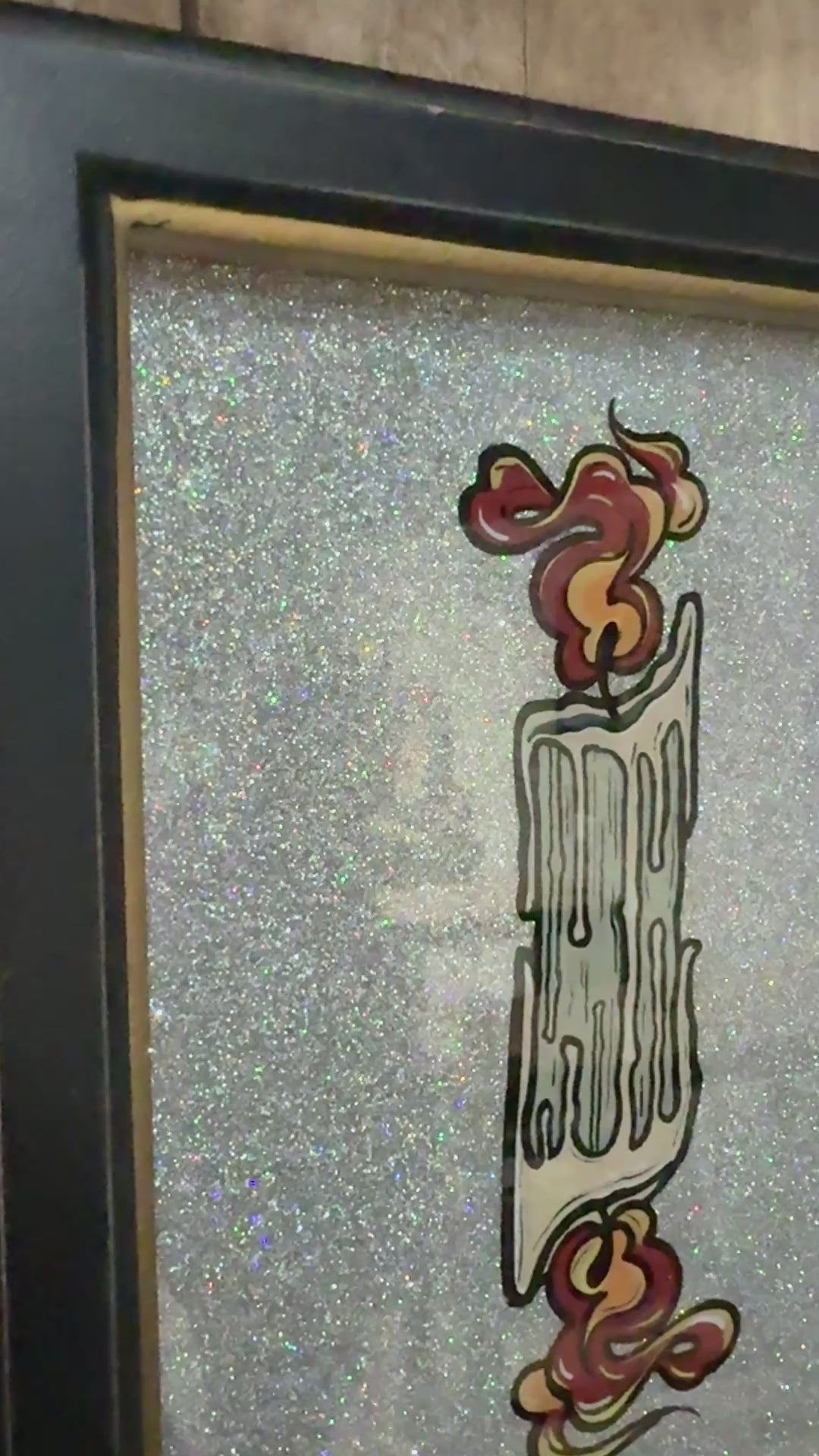 Burning at Both Ends | Reverse Glass Painting